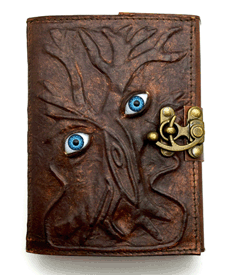 Two Eyes Looking at You Leather Embossed Journal